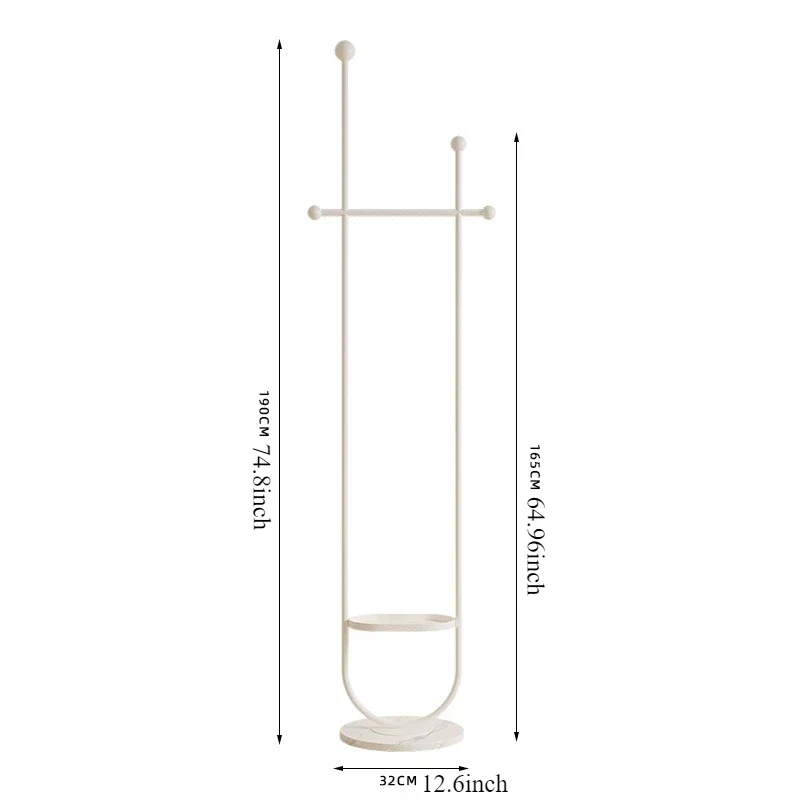 Portant sur pied portable — porte-vêtements et chapeaux moderne pour chambre ou présentation en boutique