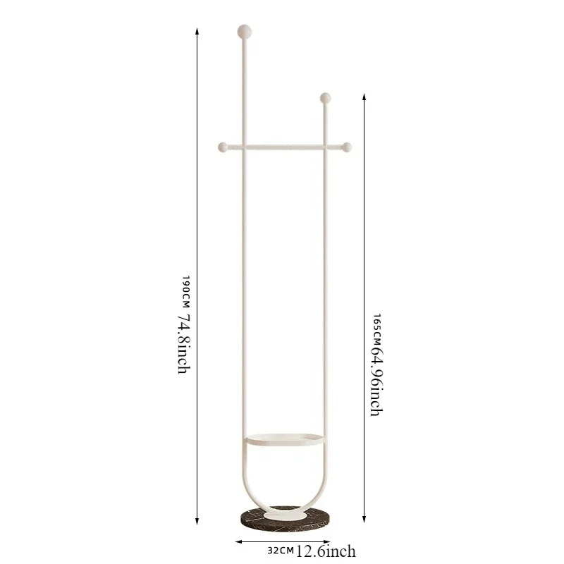 Portant sur pied portable — porte-vêtements et chapeaux moderne pour chambre ou présentation en boutique