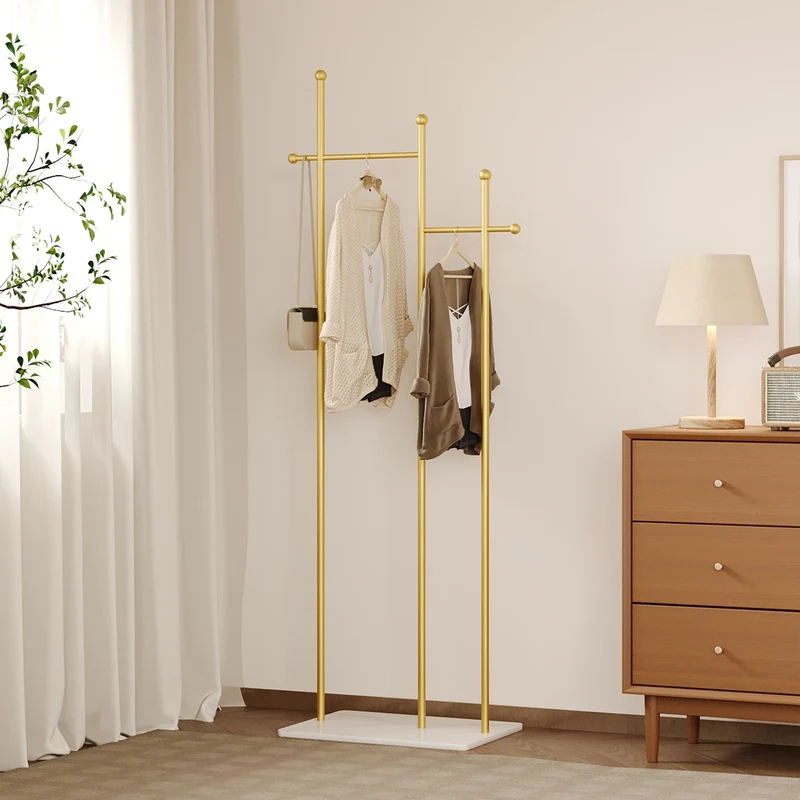 Portant vertical scandinave — porte-manteaux métal gain de place (salon/chambre/bureau)