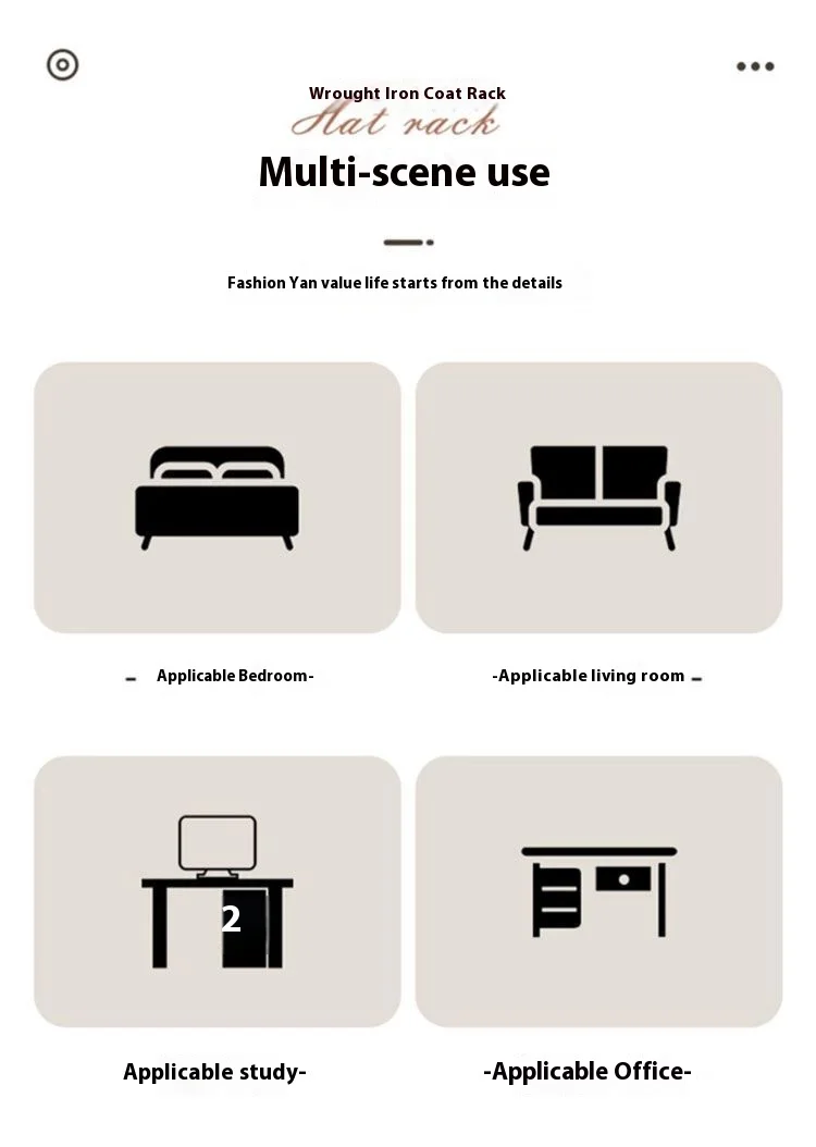 Portant vertical scandinave — porte-manteaux métal gain de place (salon/chambre/bureau)