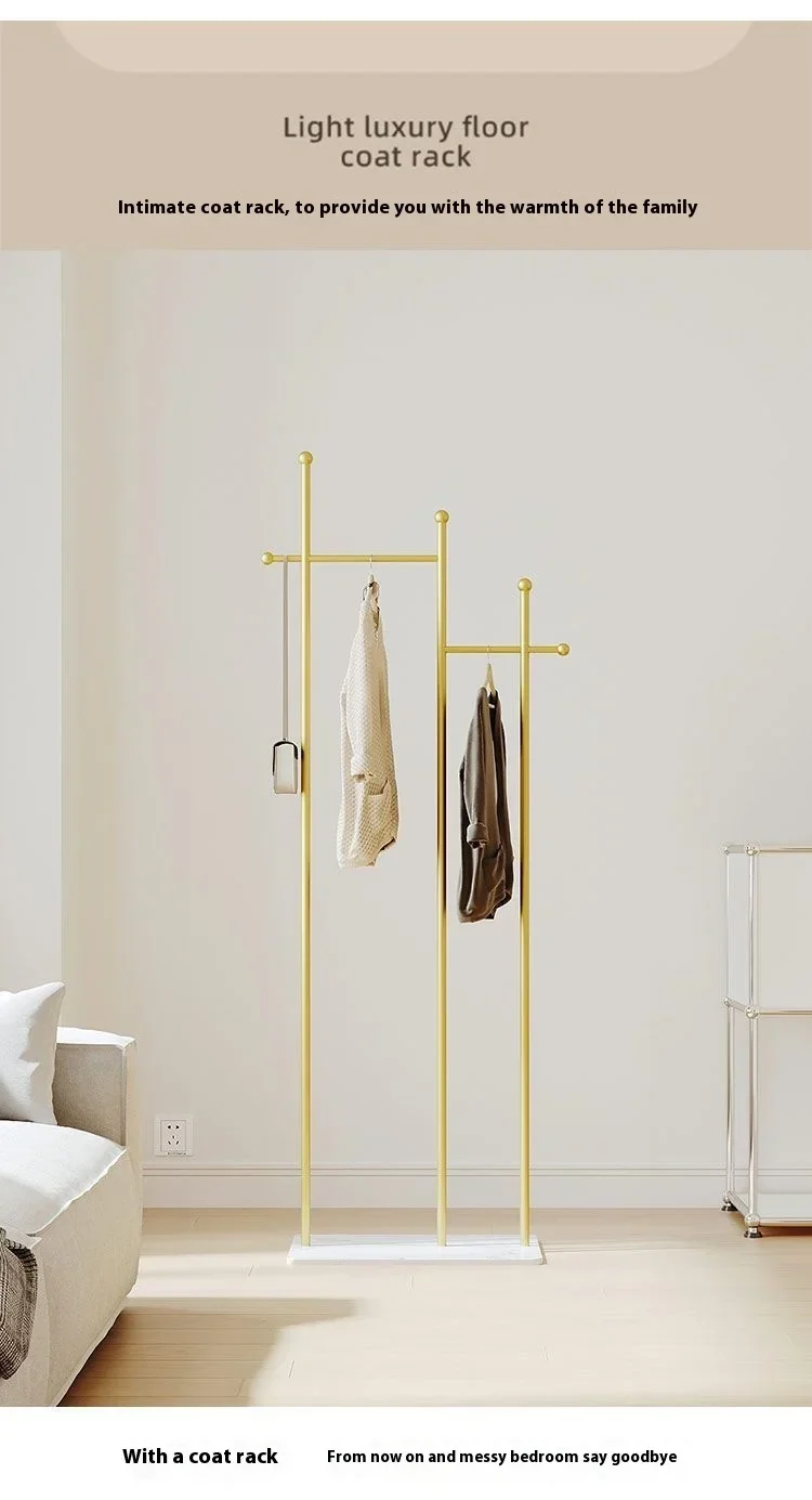 Portant vertical scandinave — porte-manteaux métal gain de place (salon/chambre/bureau)