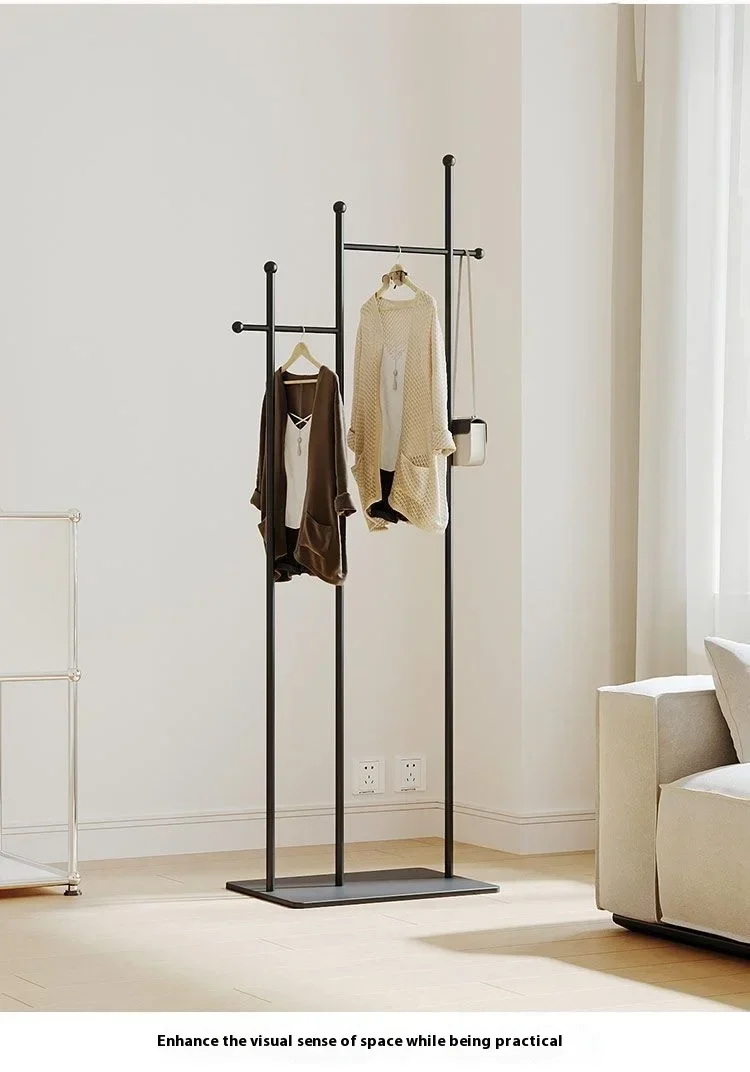 Portant vertical scandinave — porte-manteaux métal gain de place (salon/chambre/bureau)