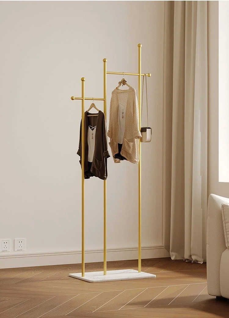 Portant vertical scandinave — porte-manteaux métal gain de place (salon/chambre/bureau)