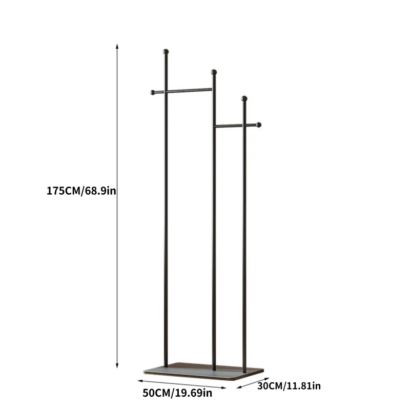 Portant vertical scandinave — porte-manteaux métal gain de place (salon/chambre/bureau)