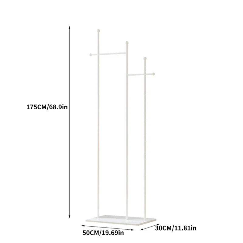 Portant vertical scandinave — porte-manteaux métal gain de place (salon/chambre/bureau)