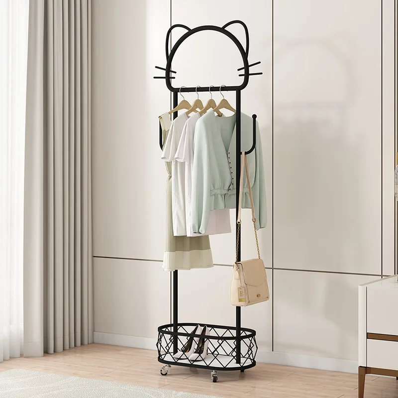 Portant mobile « light luxury » sur roulettes — séchoir/porte-manteaux pliable et extensible en acier inox (OIMG)