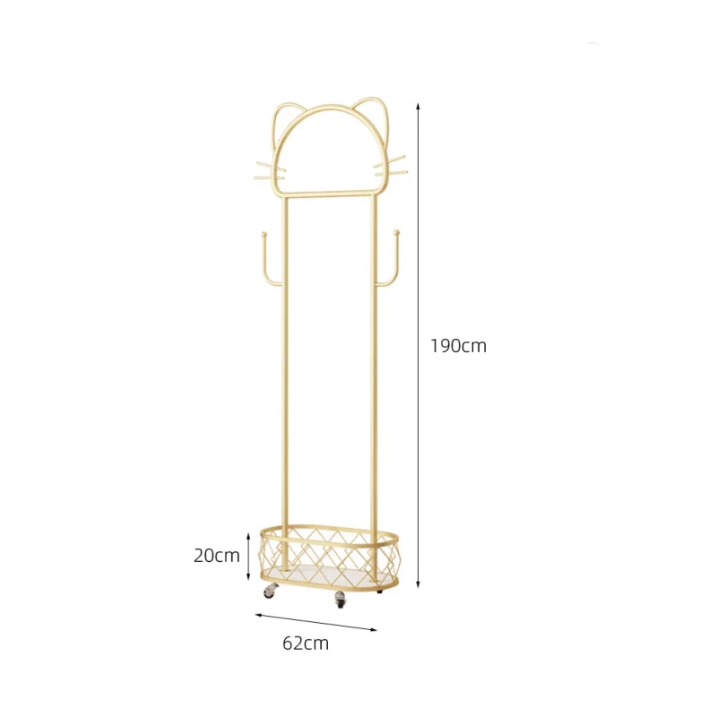 Portant mobile « light luxury » sur roulettes — séchoir/porte-manteaux pliable et extensible en acier inox (OIMG)