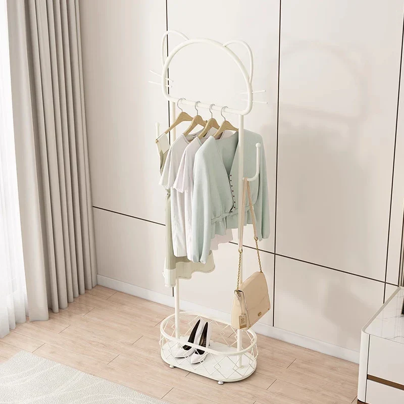 Portant mobile « light luxury » sur roulettes — séchoir/porte-manteaux pliable et extensible en acier inox (OIMG)