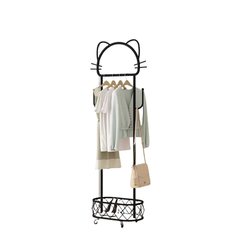 Portant mobile « light luxury » sur roulettes — séchoir/porte-manteaux pliable et extensible en acier inox (OIMG)