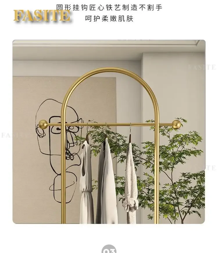 Penderie d’angle sur mât — rangement suspendu pour chambre, structure en acier inoxydable