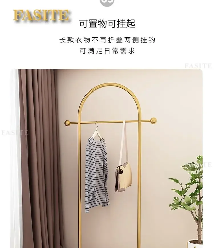 Penderie d’angle sur mât — rangement suspendu pour chambre, structure en acier inoxydable