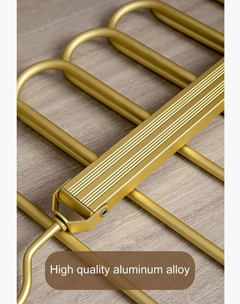 Porte-pantalons 6 niveaux en aluminium — gain de place pour penderie