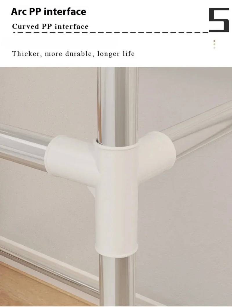 Armoire en tissu pliable avec rideau — montage facile, rangement anti-poussière (56 × 44 × 146 cm)