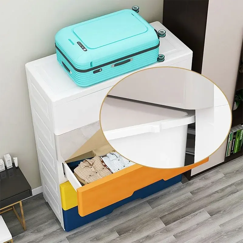 Commode de rangement modulable 3 à 7 tiroirs – polypropylène, anti-poussière (vêtements)
