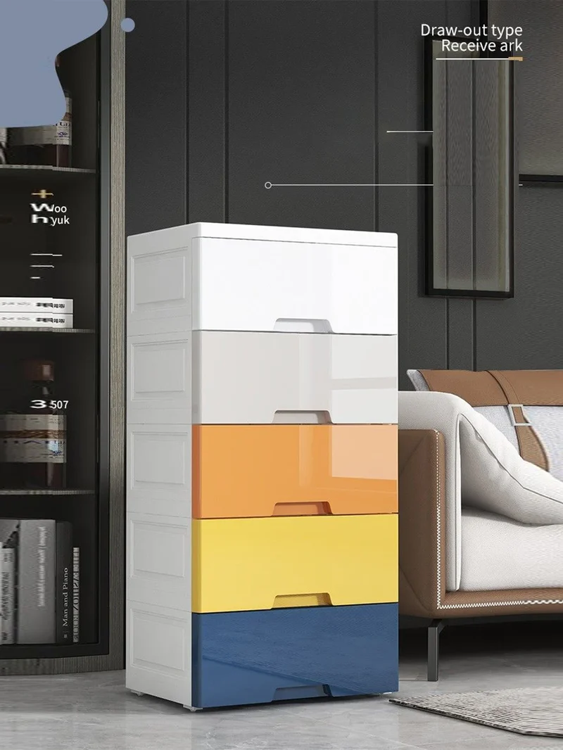 Commode de rangement modulable 3 à 7 tiroirs – polypropylène, anti-poussière (vêtements)