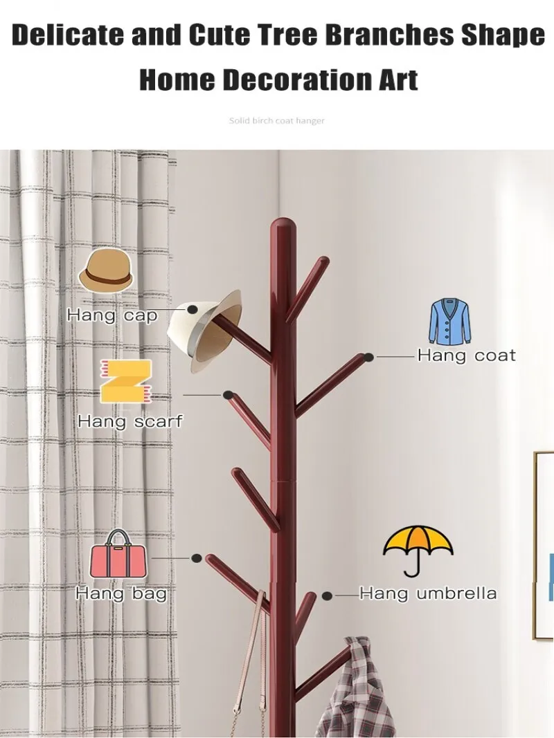 Portemanteau d’intérieur polyvalent « light luxury » – vêtements, chapeaux & sacs (montage facile)