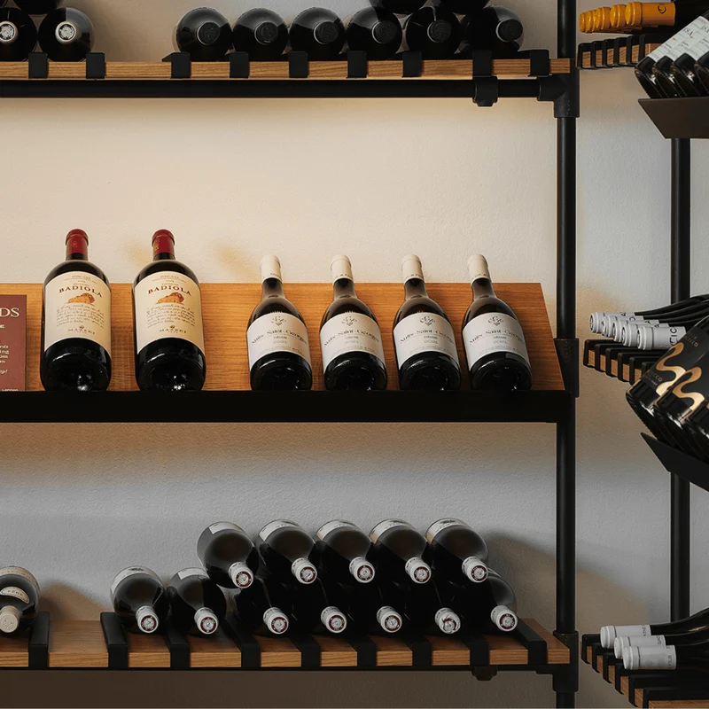 Présentoir pour bouteilles de vin, livres ou chaussures - Rebord pour étagère