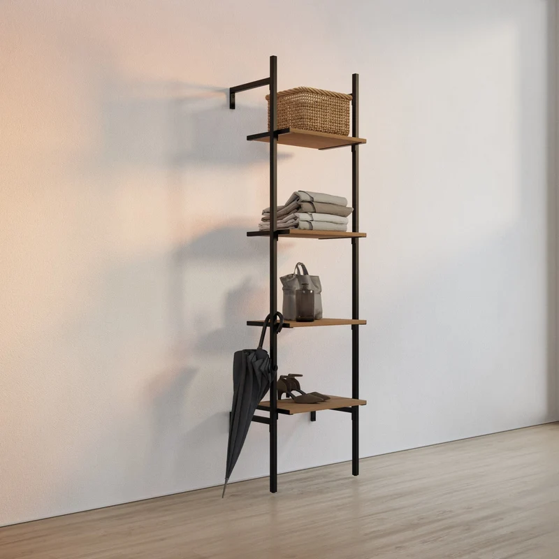 Frame Walk-In 1 colonne système d’étagères - (4 étagères)