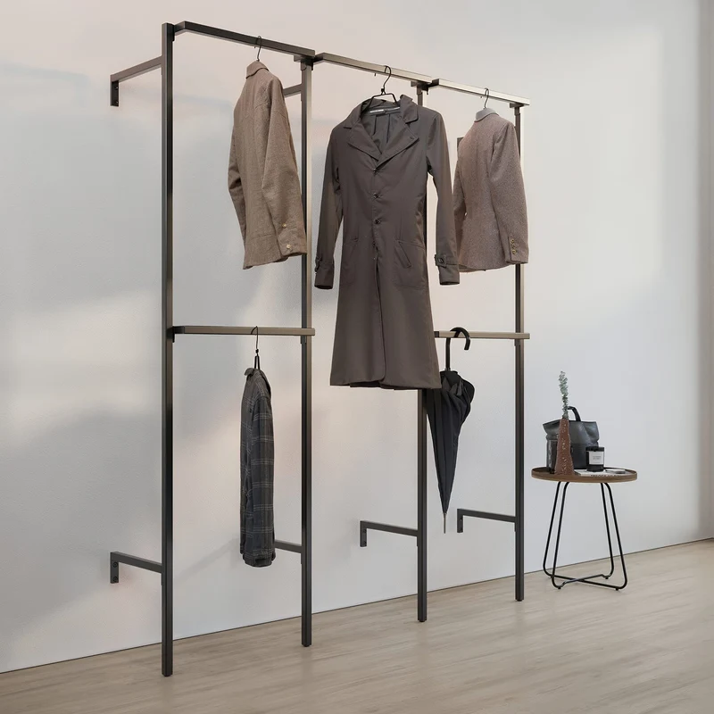 Frame Walk-In 3 penderie colonnes - (2 rails / 1 rail / 2 rails)