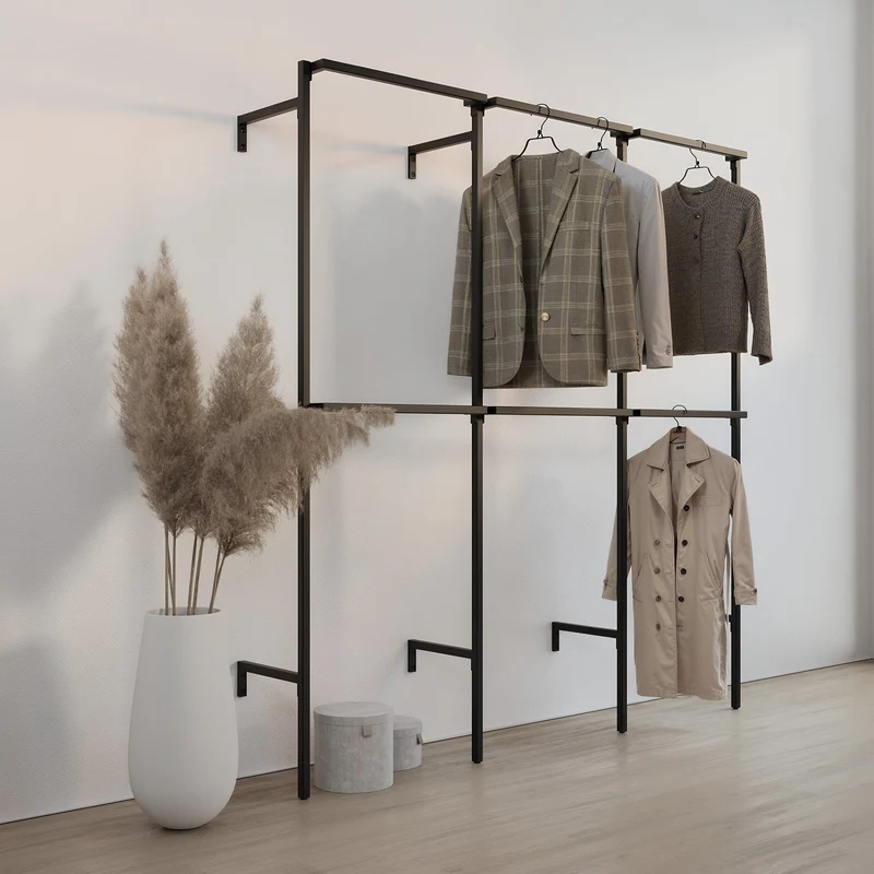 Frame Walk-In penderie 3 colonnes - (2 rails / 2 rails / 2 rails)