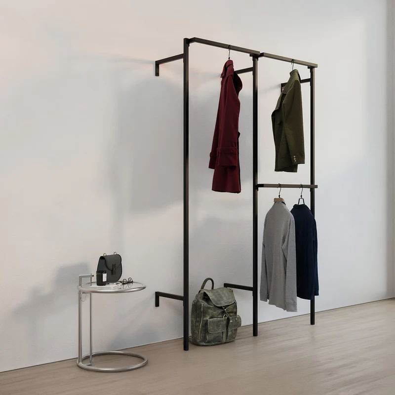 Frame Walk-In penderie 2 colonnes - (1 rail / 2 rails)