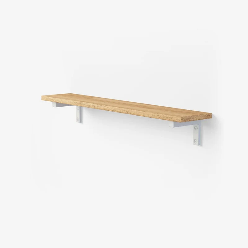 Frame Little John 15cm de profondeur - Étagère en chêne avec supports minimalistes carrés