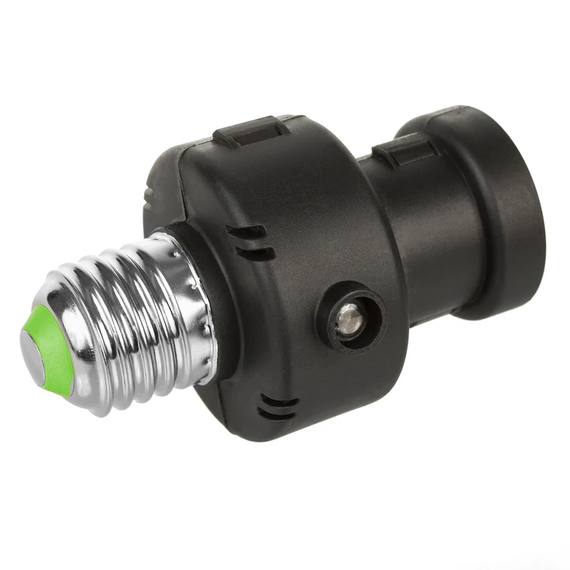 Maclean E27 Light Bulb Socket, 100W, with Twilight Sensor and Timer, MCE21B, 2 pieces