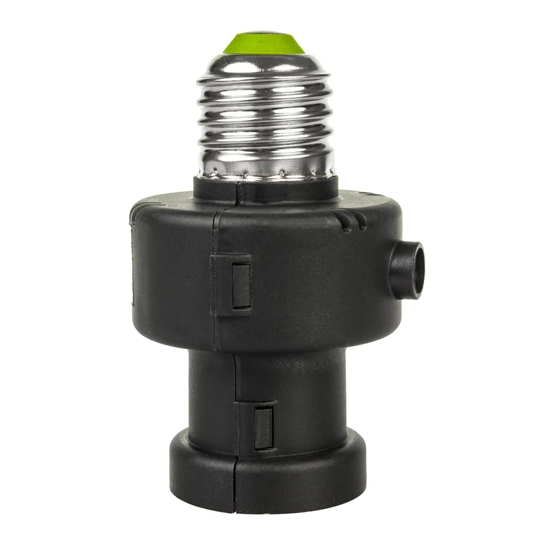 Maclean E27 Light Bulb Socket, 100W, with Twilight Sensor and Timer, MCE21B, 4 pieces