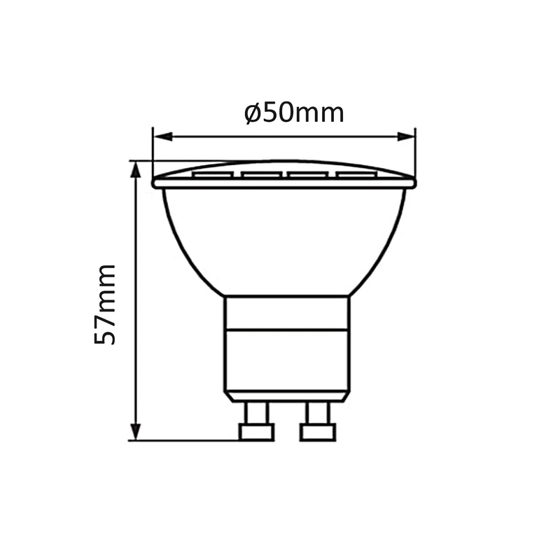 Maclean MCE464W LED Recessed Spotlight Ceiling Light 7W 560 Lumens 3000K Warm White GU10 Recessed Frame IP20 (Square Including Bulb, White)