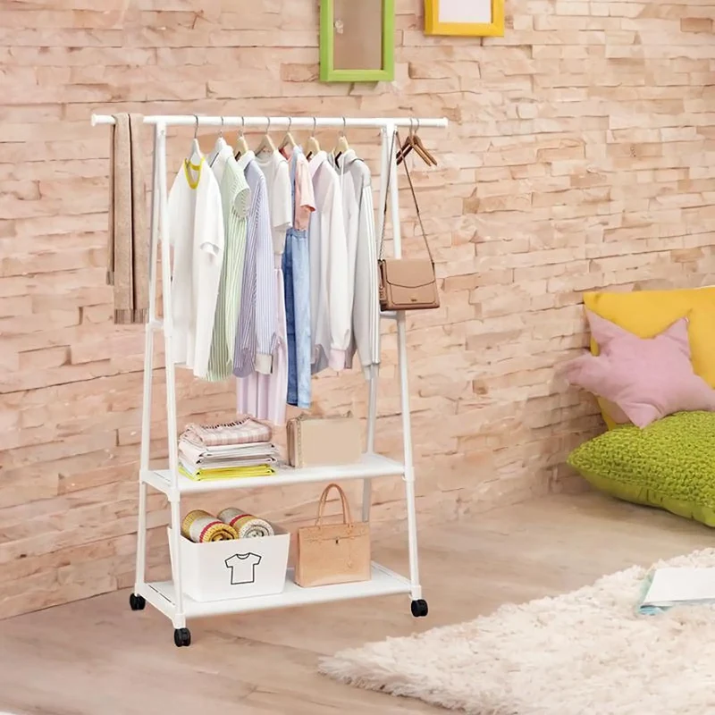 Portant Robuste Métallique sur Roulettes – Solution Solide pour Chambre, Robes et Manteaux