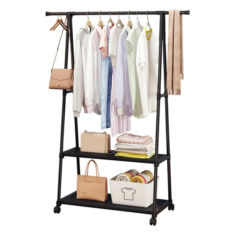 Portant Robuste Métallique sur Roulettes – Solution Solide pour Chambre, Robes et Manteaux