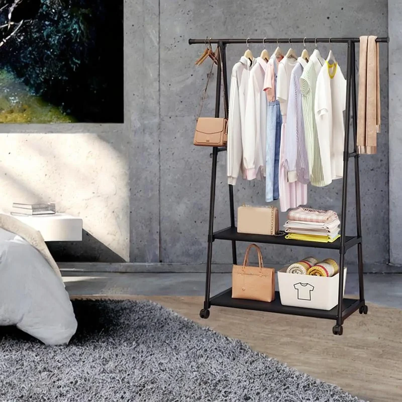 Portant Robuste Métallique sur Roulettes – Solution Solide pour Chambre, Robes et Manteaux