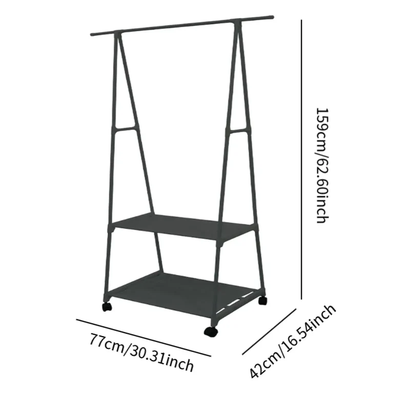 Portant Robuste Métallique sur Roulettes – Solution Solide pour Chambre, Robes et Manteaux