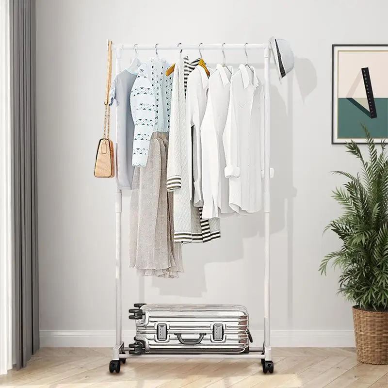 Portant Mobile à Roulettes– Organisateur Compact pour Chambre, Balcon et Entrée