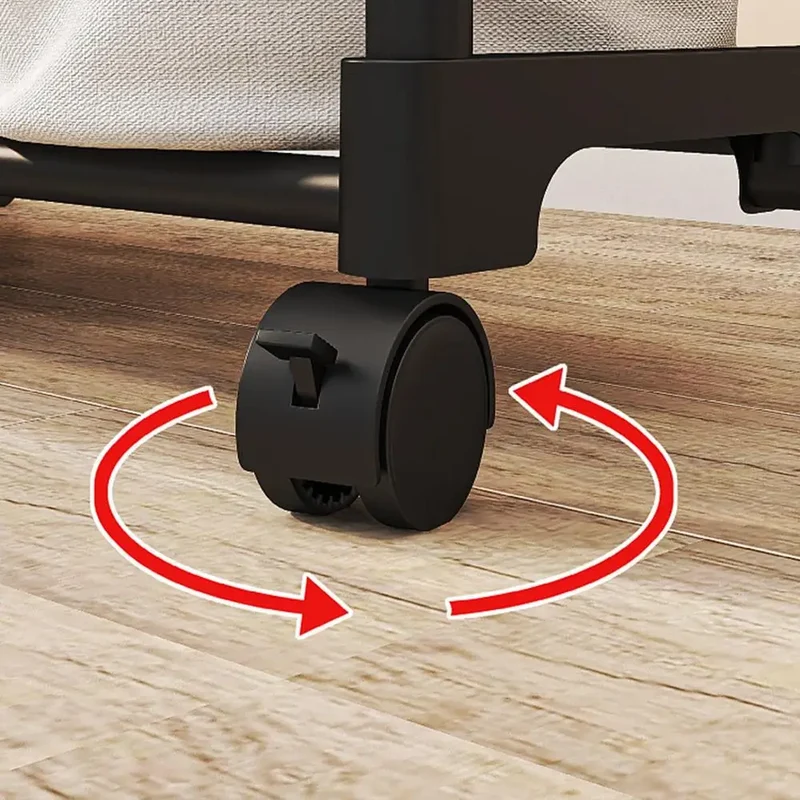 Portant Mobile à Roulettes– Organisateur Compact pour Chambre, Balcon et Entrée