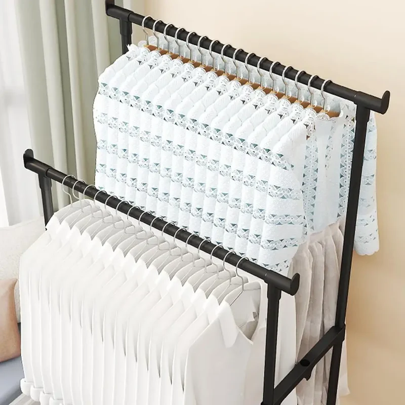 Portant Mobile à Roulettes– Organisateur Compact pour Chambre, Balcon et Entrée