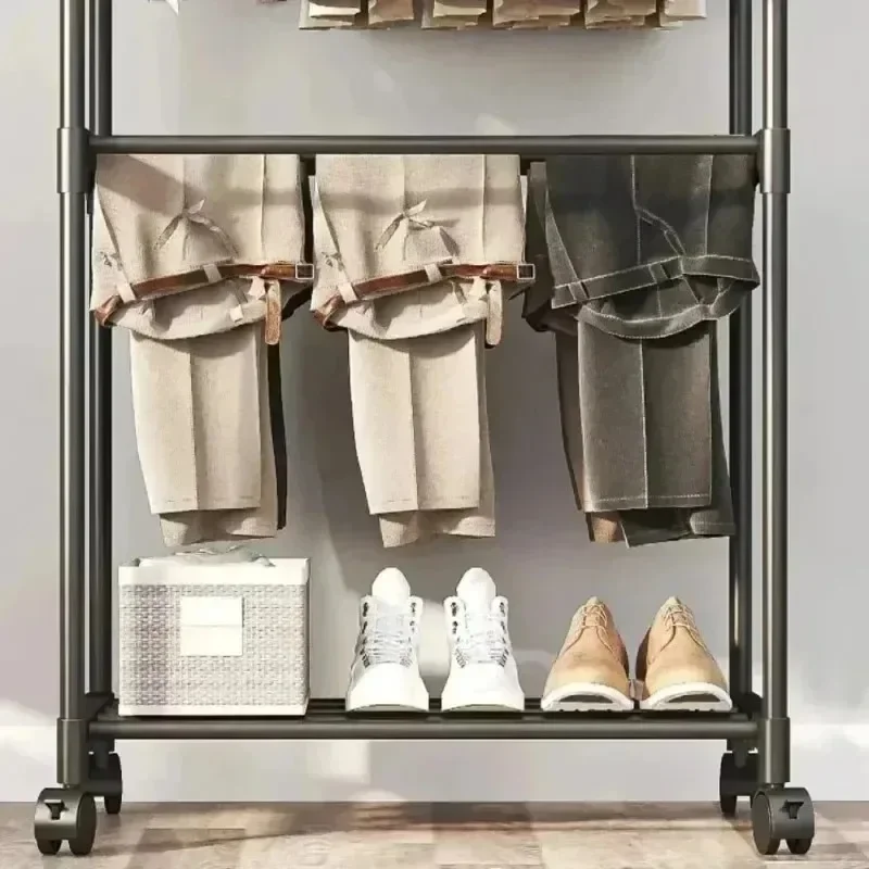 Portant à Roulettes Multi-Niveaux – Support de Séchage Modulable pour Chambre, Vêtements et Accessoires