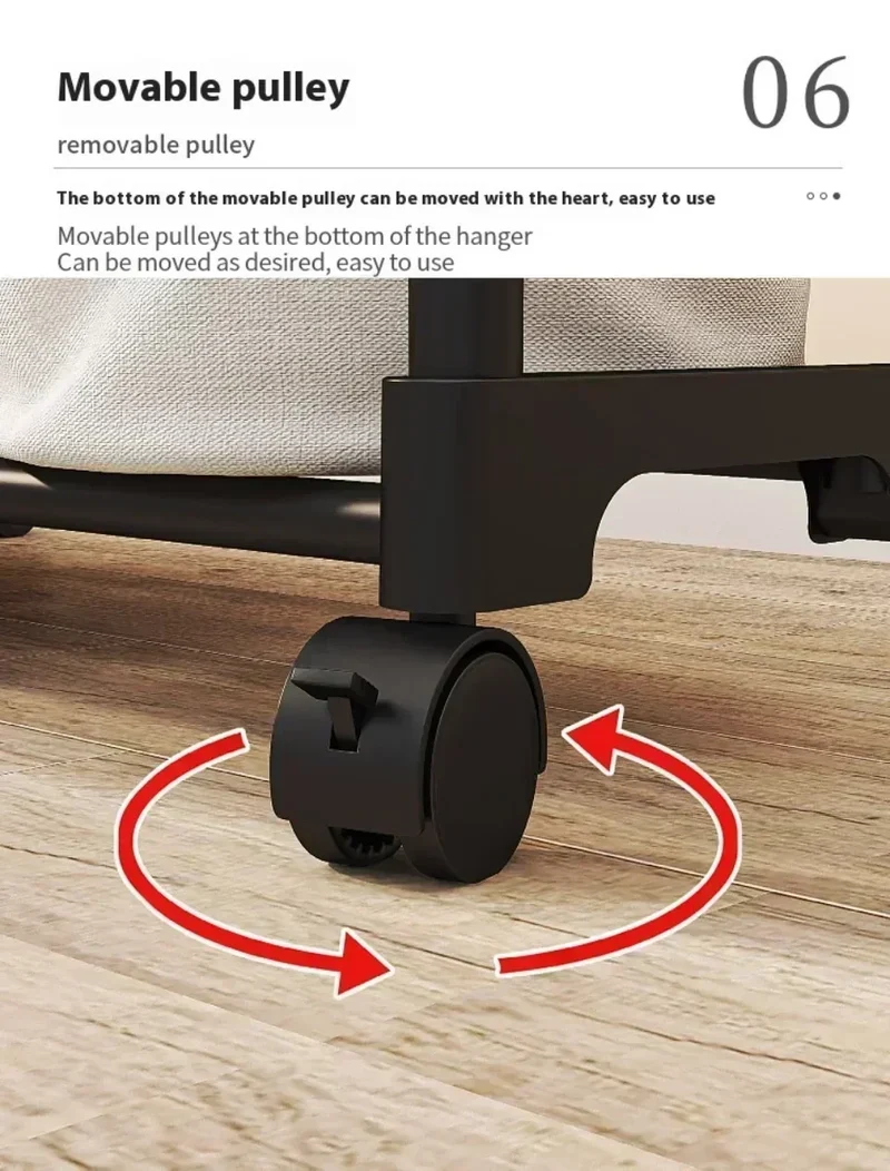 Portant à Roulettes Multi-Niveaux – Support de Séchage Modulable pour Chambre, Vêtements et Accessoires