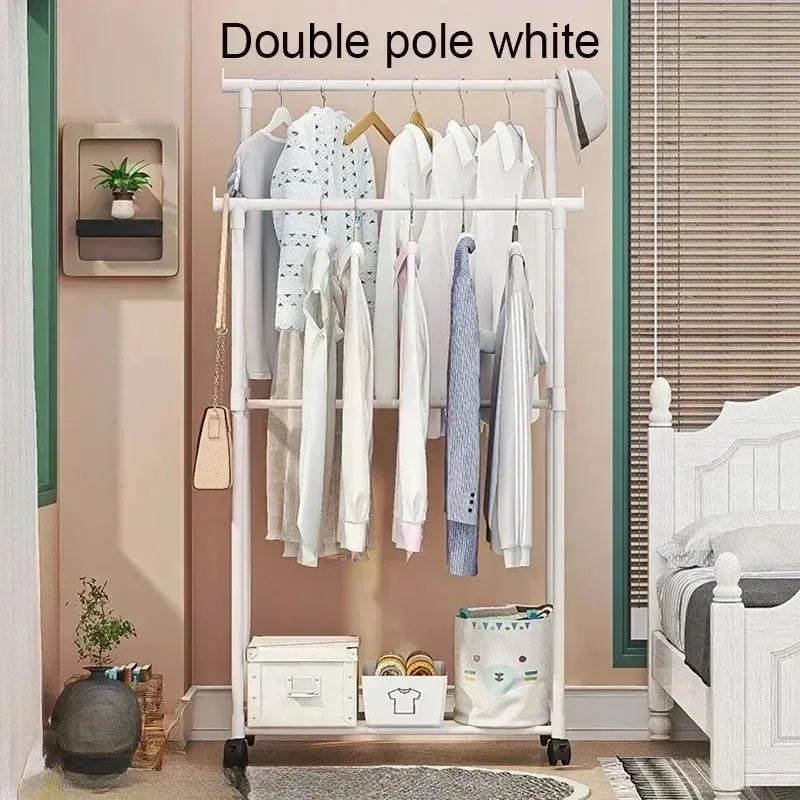 Portant à Roulettes Multi-Niveaux – Support de Séchage Modulable pour Chambre, Vêtements et Accessoires