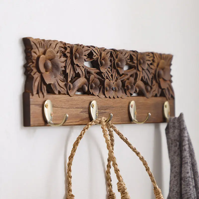 Portant Minimaliste Nordique en Bois – Design Épuré pour Entrée, Chambre d'Enfant et Hall