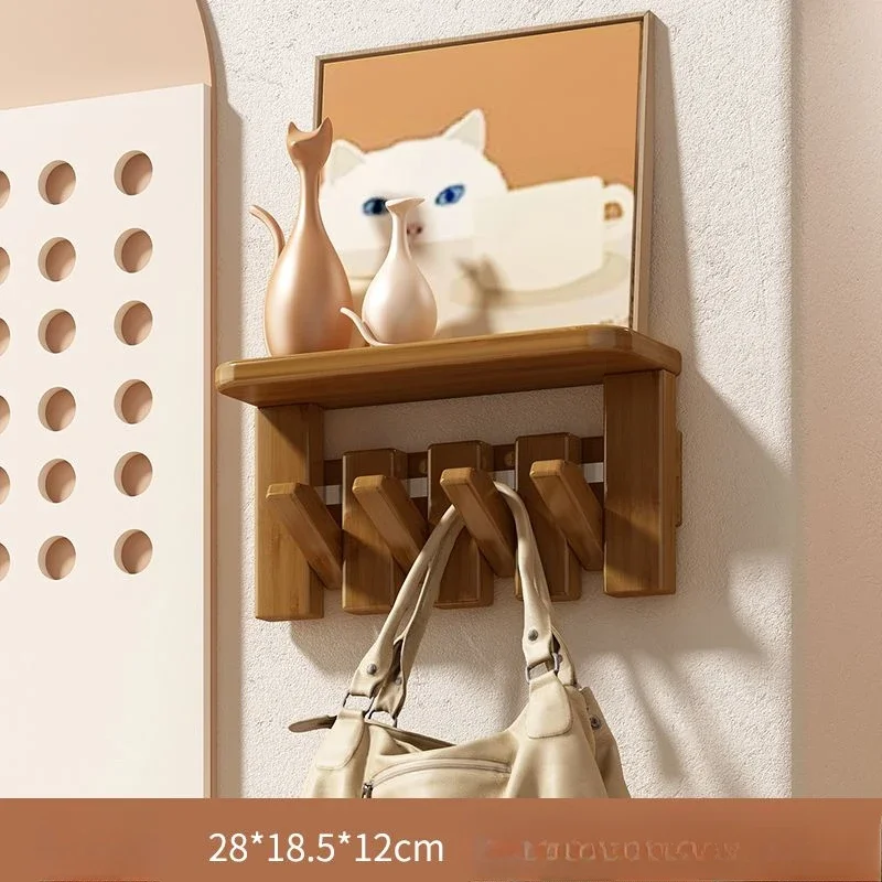 Étagère Murale Modulaire en Bois – Porte-Manteau Multifonction Économiseur d’Espace pour Salon