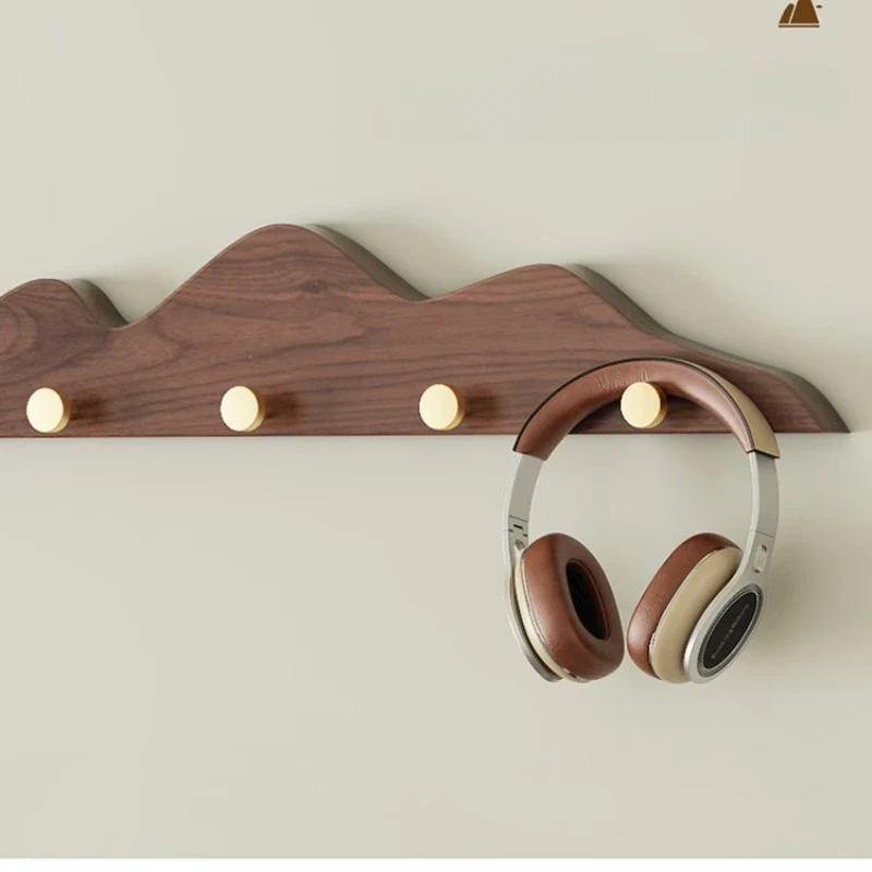 Porte-Manteau Créatif en Bois – Crochets Muraux Décoratifs en Forme de Colline pour Chambre et Entrée