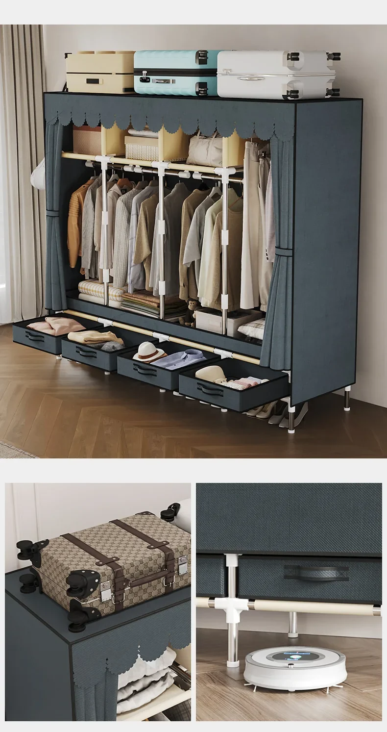 Armoire Individuelle en Tissu – Organisateur Portable Idéal pour Studio, Location et Dortoir