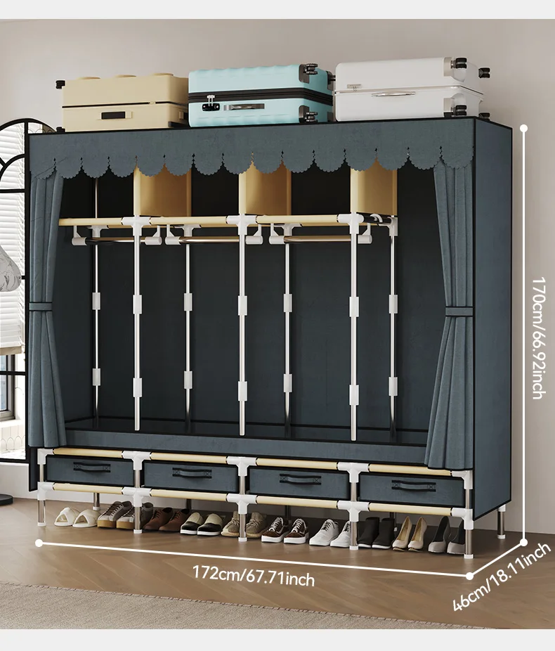 Armoire Individuelle en Tissu – Organisateur Portable Idéal pour Studio, Location et Dortoir