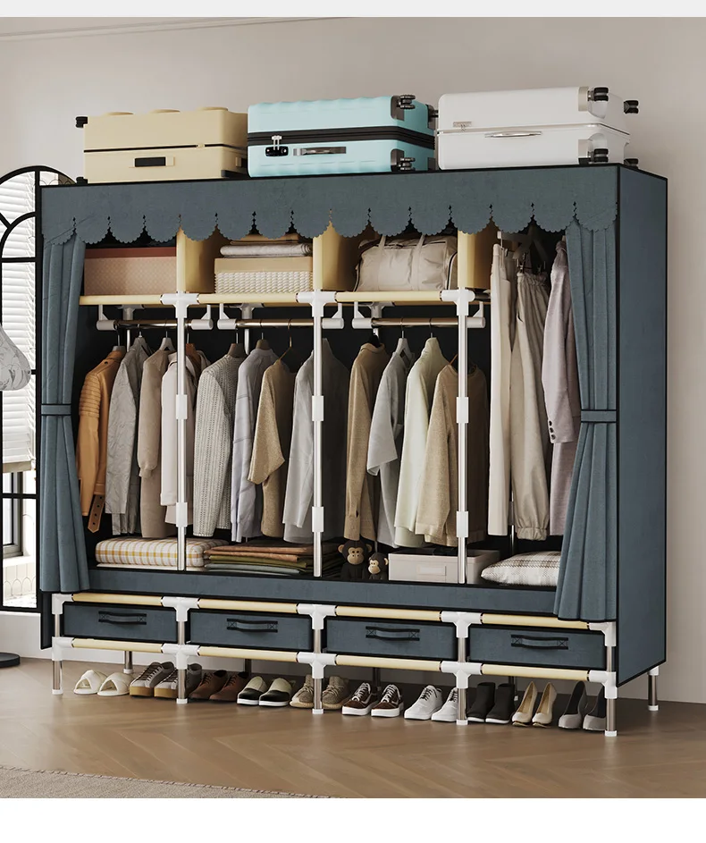 Armoire Individuelle en Tissu – Organisateur Portable Idéal pour Studio, Location et Dortoir