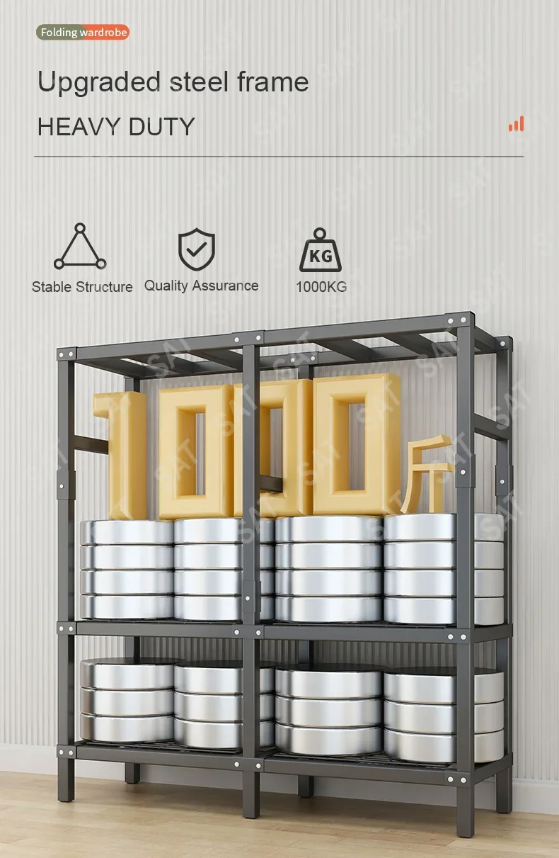 Armoire Métallique Pliable de Haute Qualité – Montage Rapide, Meuble Idéal pour Chambre