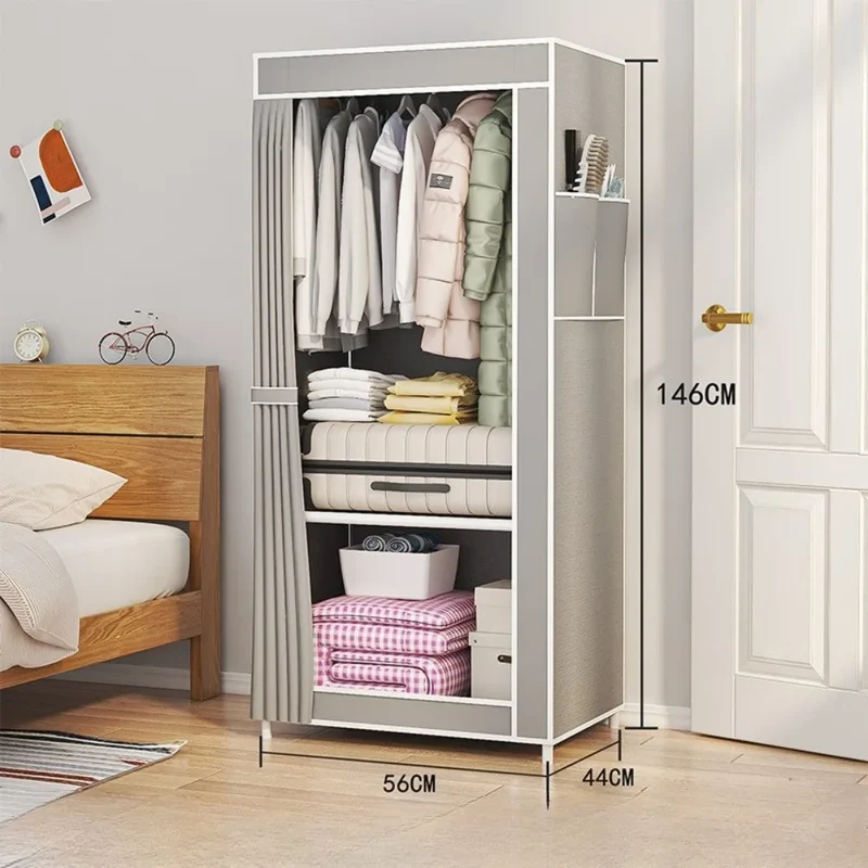 Armoire Solide Anti-Poussière Multi-Couches – Rangement Pratique et Stable pour Chambre et Dressing