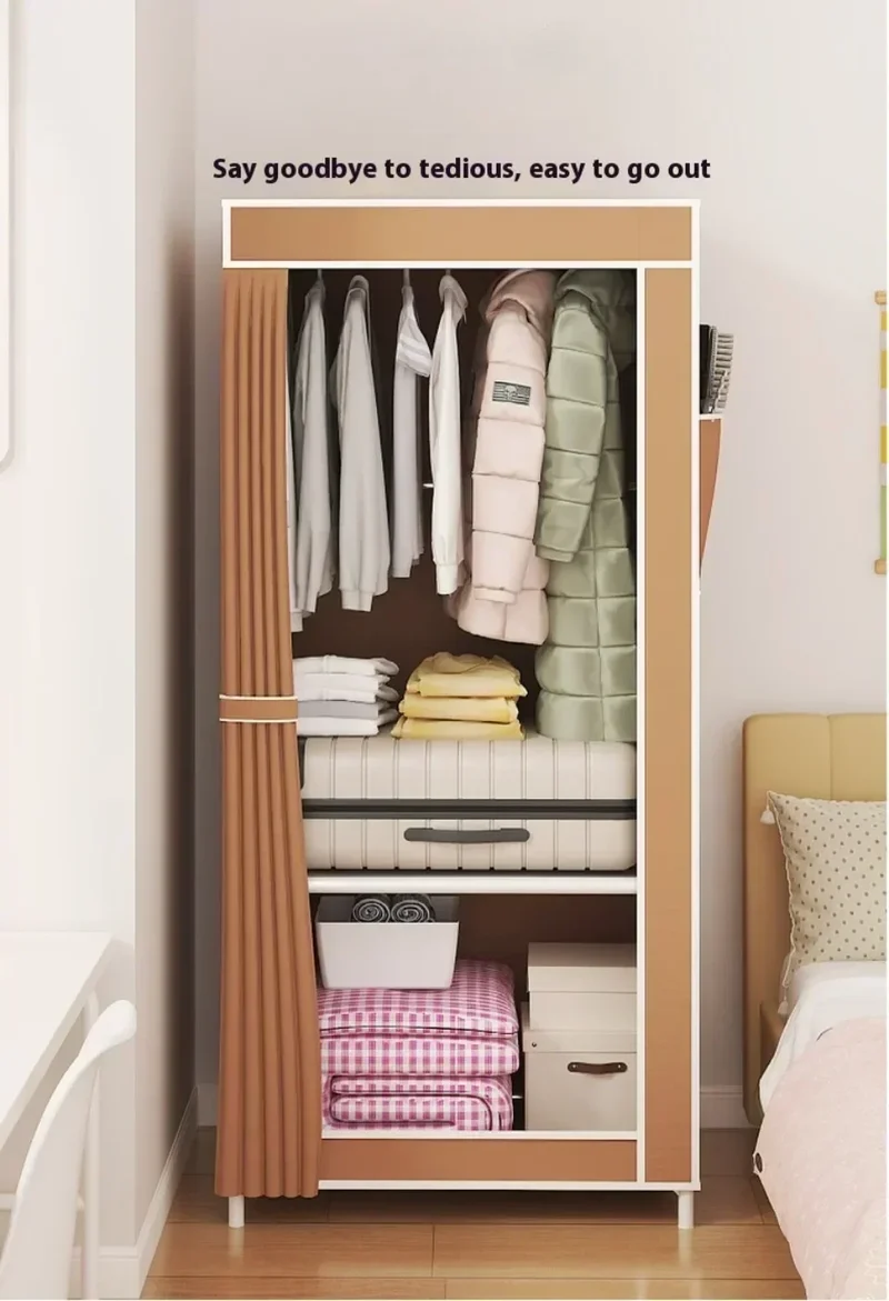 Armoire Solide Anti-Poussière Multi-Couches – Rangement Pratique et Stable pour Chambre et Dressing
