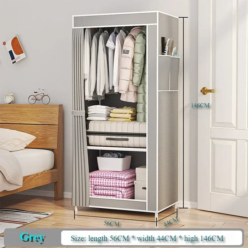 Armoire Solide Anti-Poussière Multi-Couches – Rangement Pratique et Stable pour Chambre et Dressing