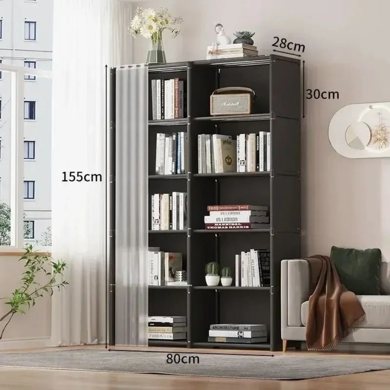 Armoire Chambre Multi-Niveaux Anti-Poussière – Grande Capacité, Montage Facile, Étagères Modulables